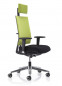 Preview: Koehl Anteo-UP ergonomischer Bürodrehstuhl Flachpolster Grenadine Rot Sitzpolster kosmos-schwarz mit Kopfstütze